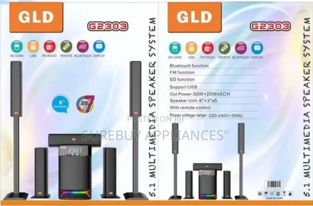 GLD 5.1 Channel Tallboy Subwoofer Speaker New - main view