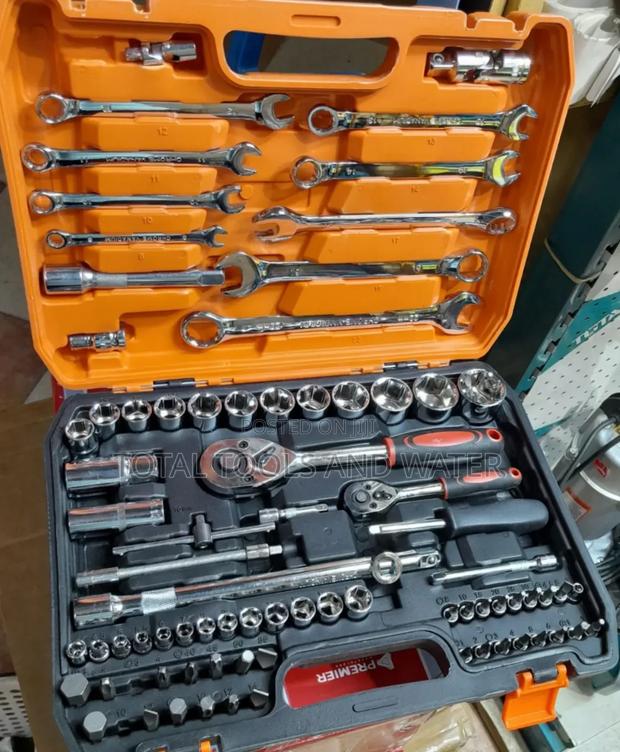 Chrome Vanadium Socket Wrench Set Tools Box