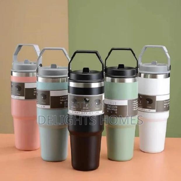 Vacuum Insulated Thermo Mug With Top Handle-Ad