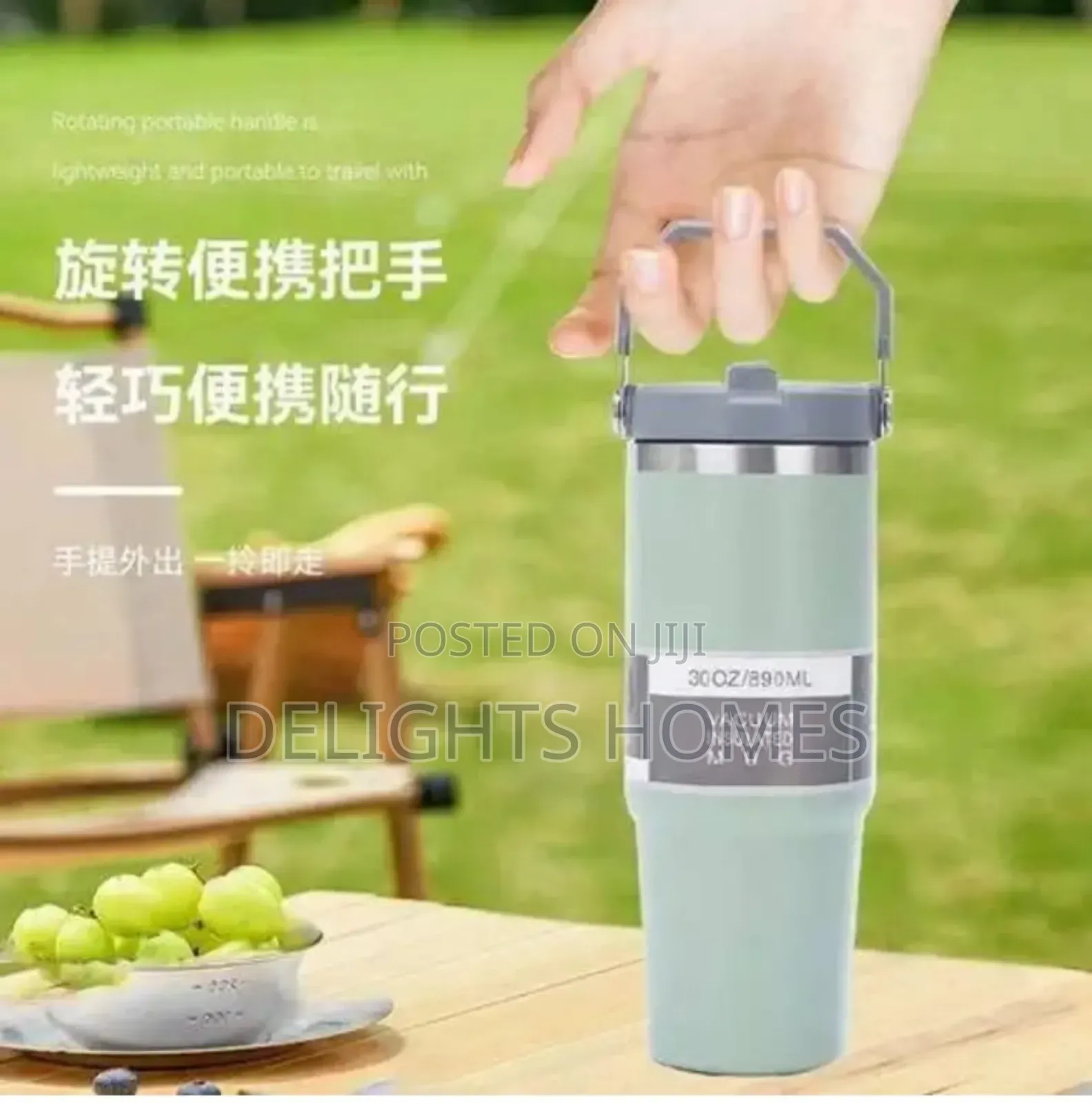 Vacuum Insulated Thermo Mug With Top Handle-Ad