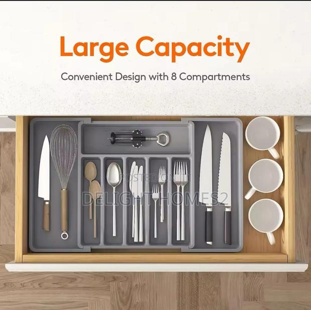 Expandable Cutlery Drawer Organizer_nje - thumbnail 2