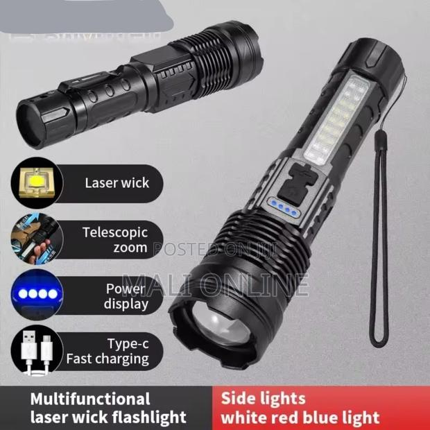 Usb Rechargeable Camping Flashlight 30w Type-c Led Torch - thumbnail 6