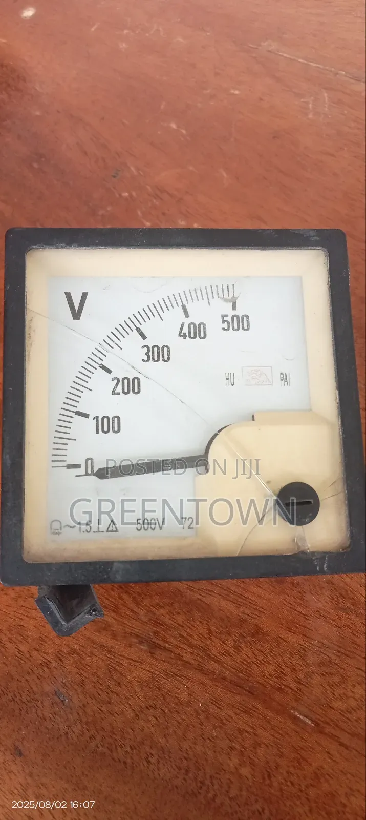 Analog Display Voltmeter 500v