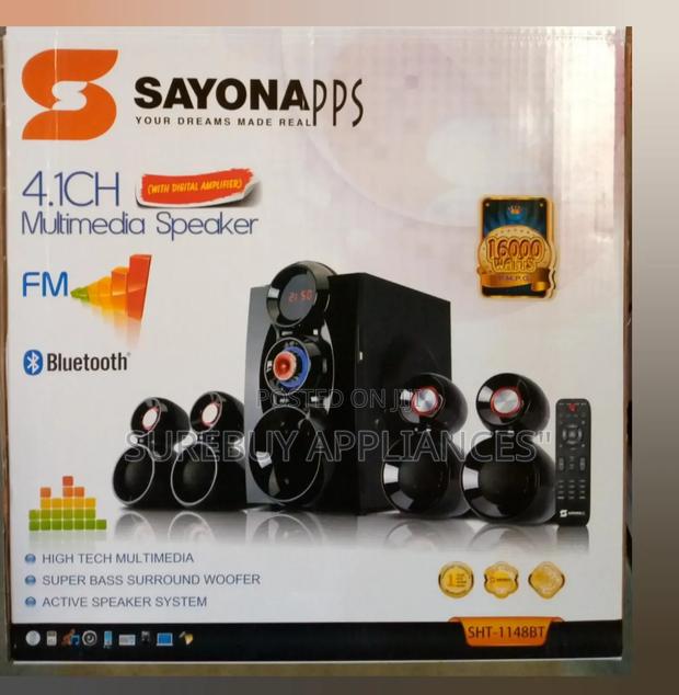 Sayona SHT-1148bt 4.1 Channel Speaker Bluetooth 16000 Pmpo