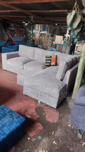 Handcrafted L Sofa 6 Seater With a Puff