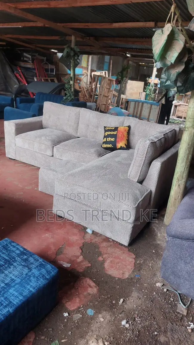 Handcrafted L Sofa 6 Seater With a Puff