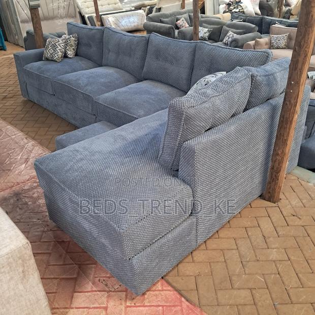 Smooth Gray 6 Seater L Seat