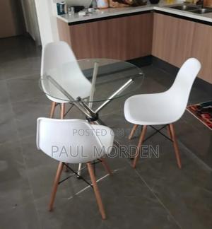 Glass Dining Table With Three Plastic Seat - thumbnail 2