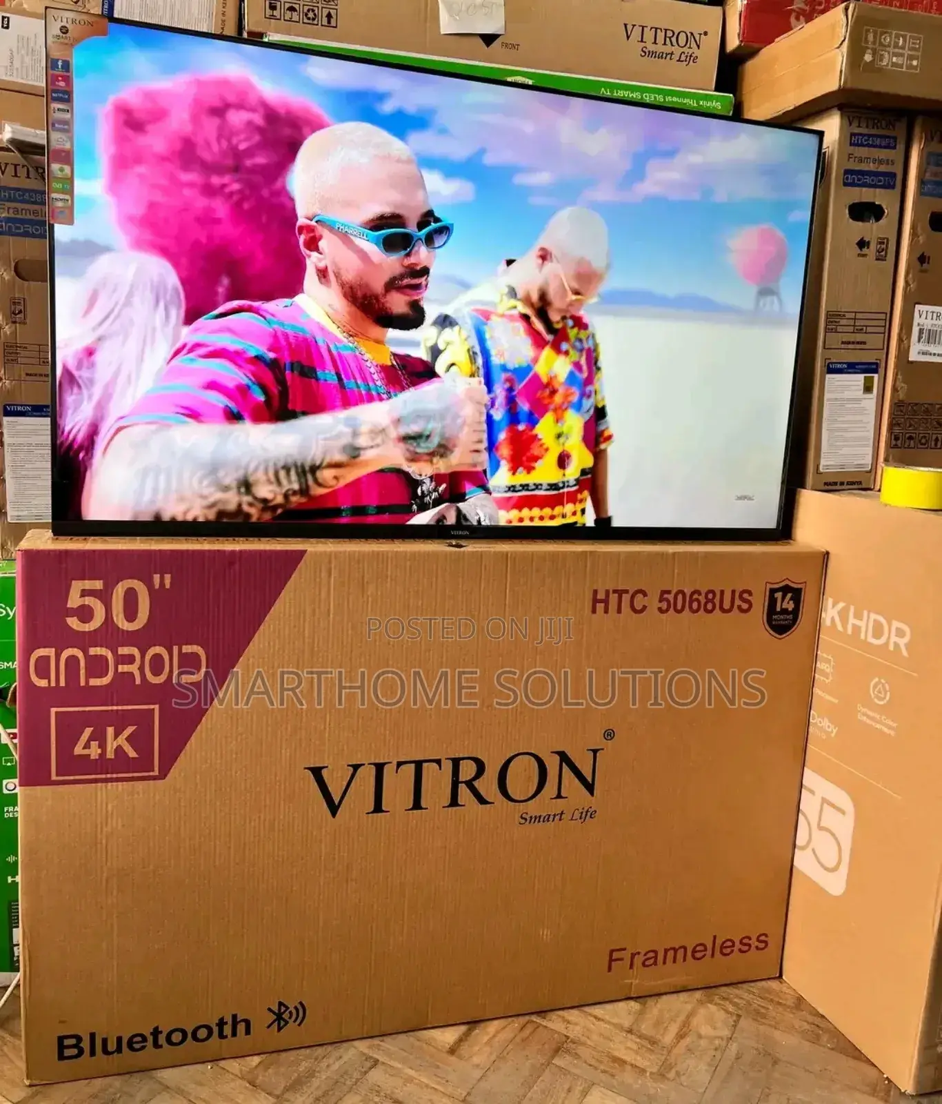 Vitron 50 Inches Smart Android Frameless 4ktv Fullhd With Bt