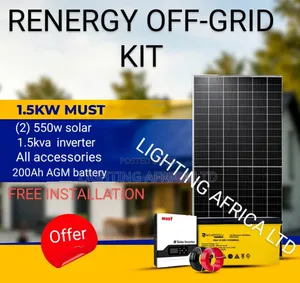 1.5kva Off-Grid Gel Battery Kit (2)550w Solar - 200ah Gel Battery