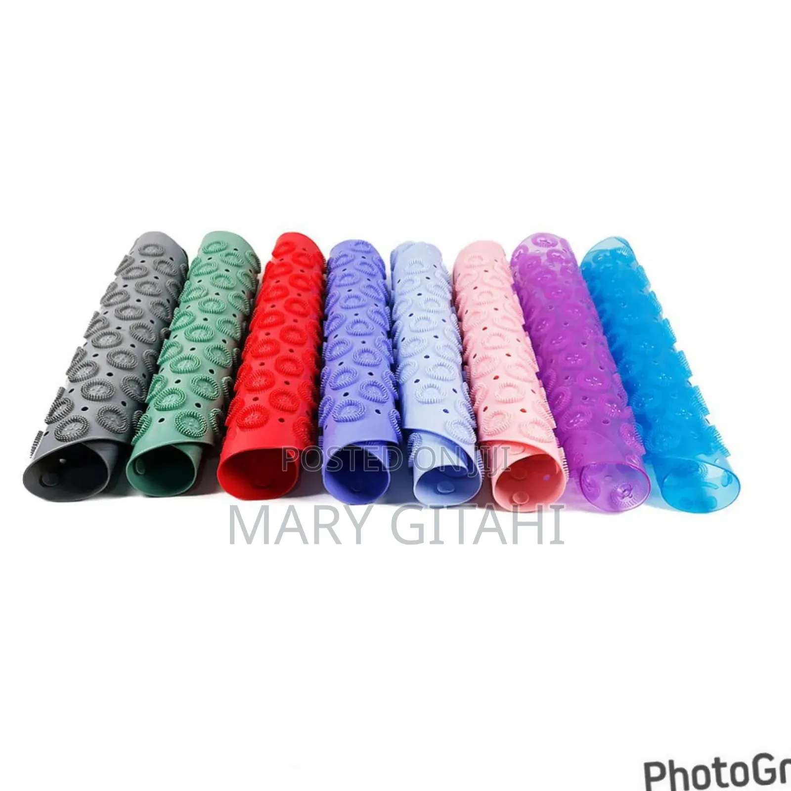 Multicoloured Bathroom Round Antislip Mats 55cm×55cm.