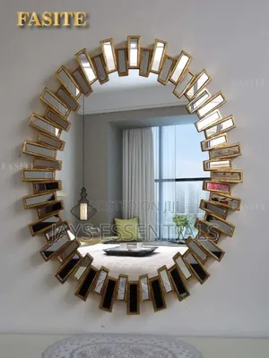 95*70cm Gold Oval Sunburst Mirror