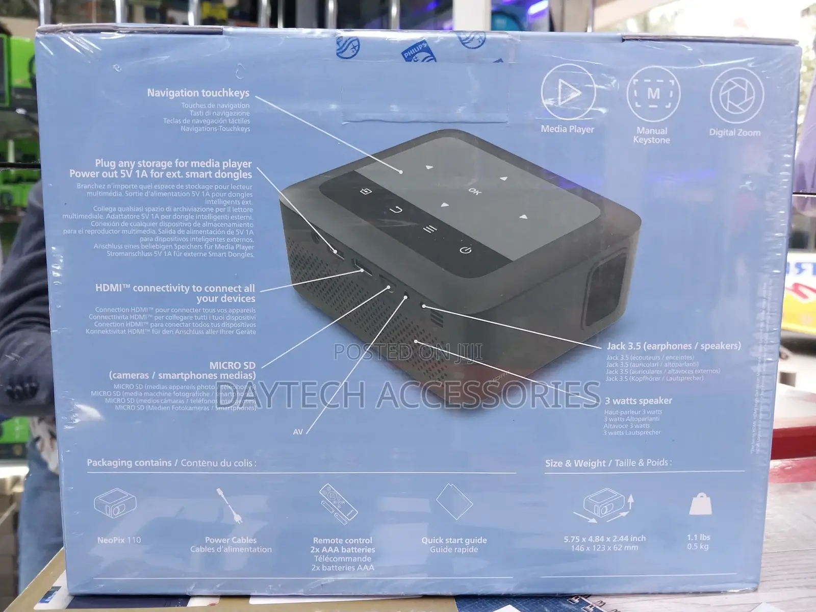 Phillips Neopix 110 Compact Wireless Home Projector Npx110.