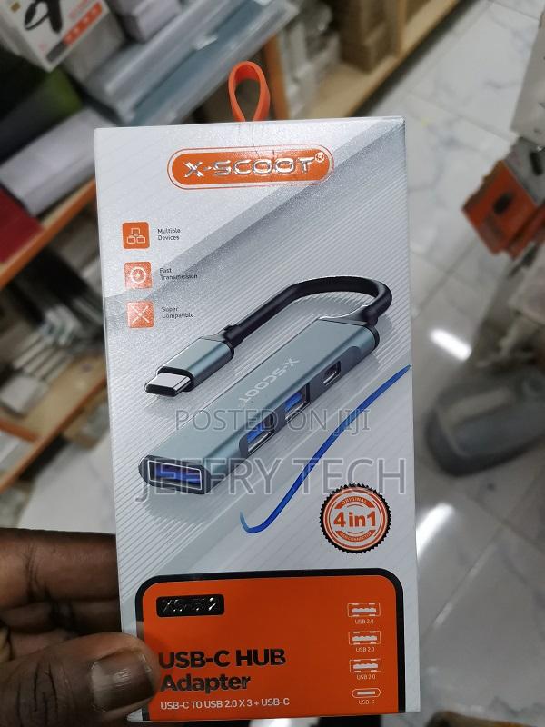 X-Scoot Xs-512 Usb- Chub Adapter Usb-C to Us