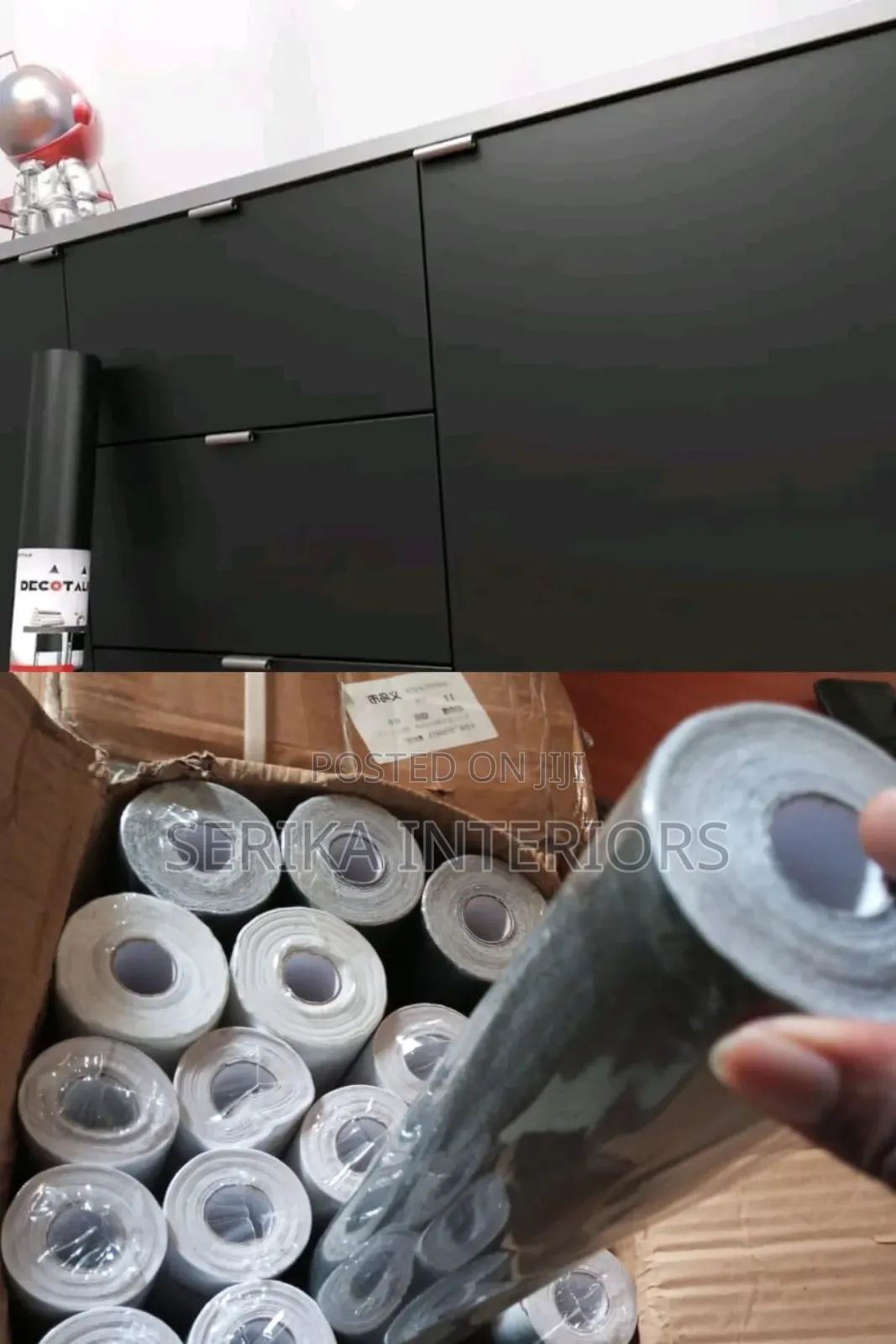 Matt Black Contact Paper Environmental Friendly Waterproof