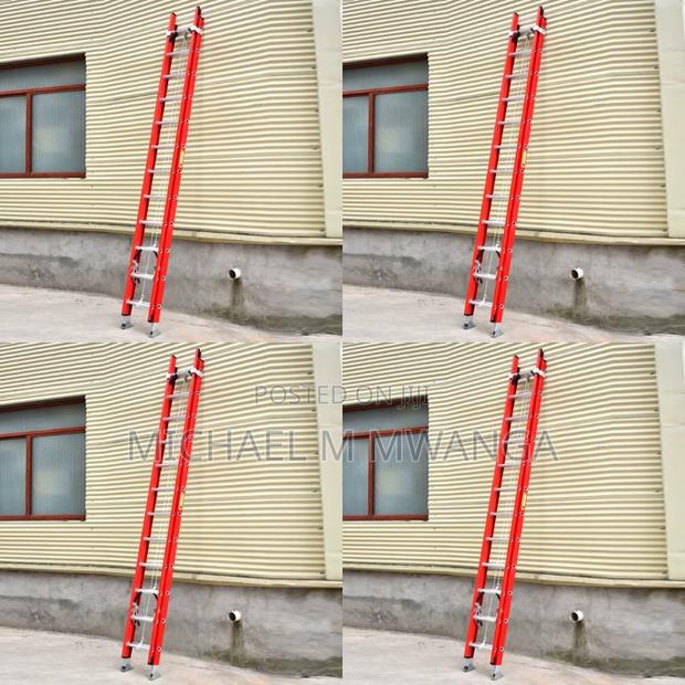 Industrial-Use 2x14 Fiberglass Extension Ladder