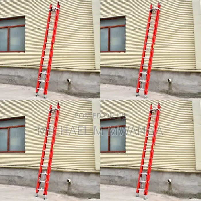 Industrial-Use 2x14 Fiberglass Extension Ladder