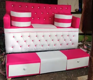 Pedicure Seats With Drawers and 2 Pouffes