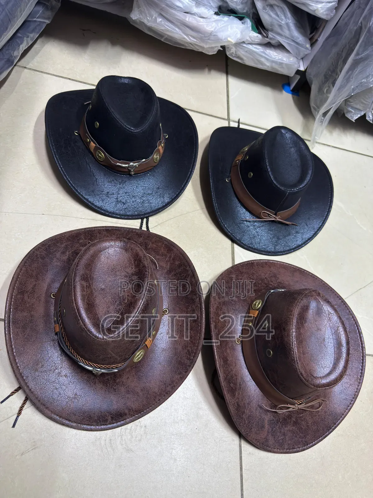 🔥  Leather-look Stylish Cowboy /Cowgirl Hats –