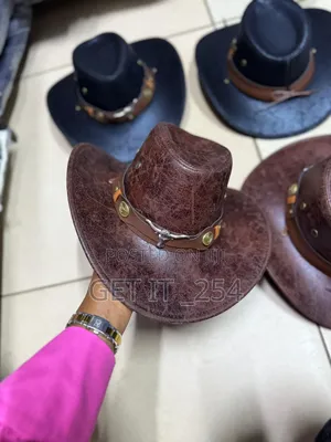 🔥  Leather-look Stylish Cowboy /Cowgirl Hats –