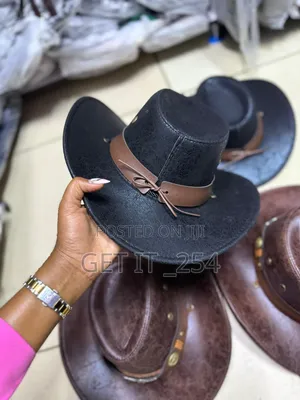 🔥  Leather-look Stylish Cowboy /Cowgirl Hats –