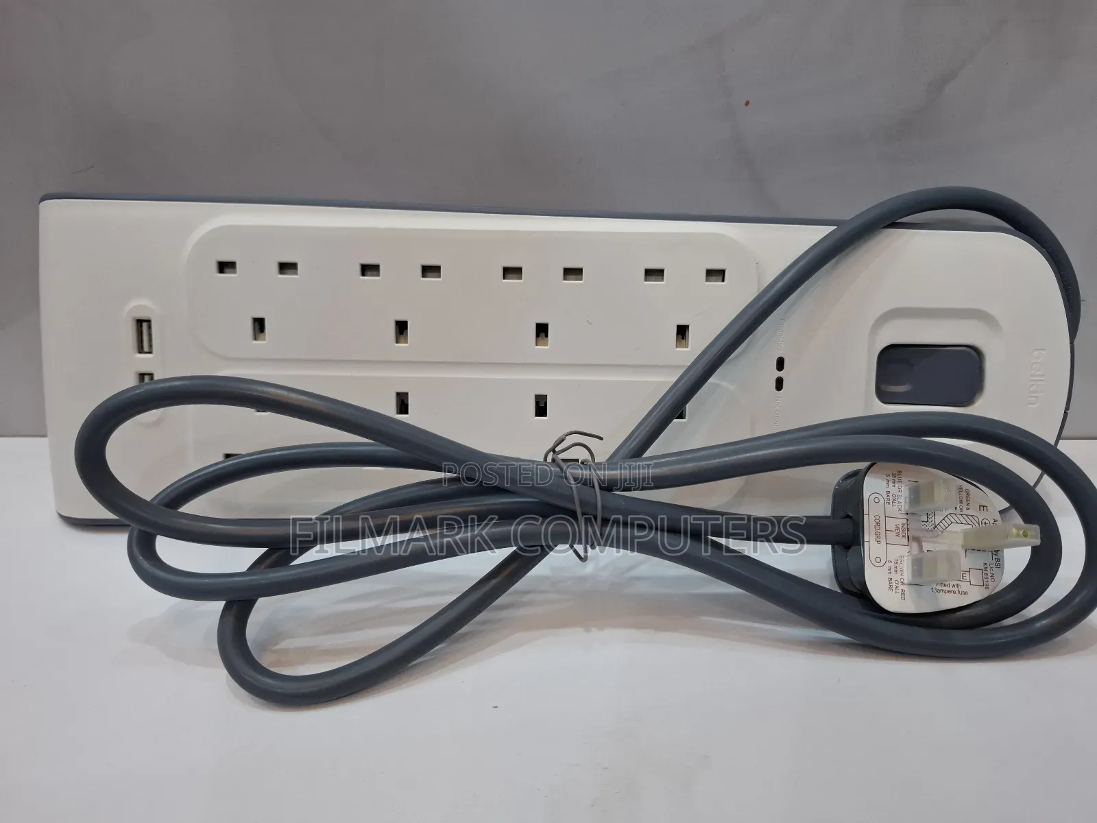 Belkin Surgeplus 8 Way Extension With Dual Usb Outputs
