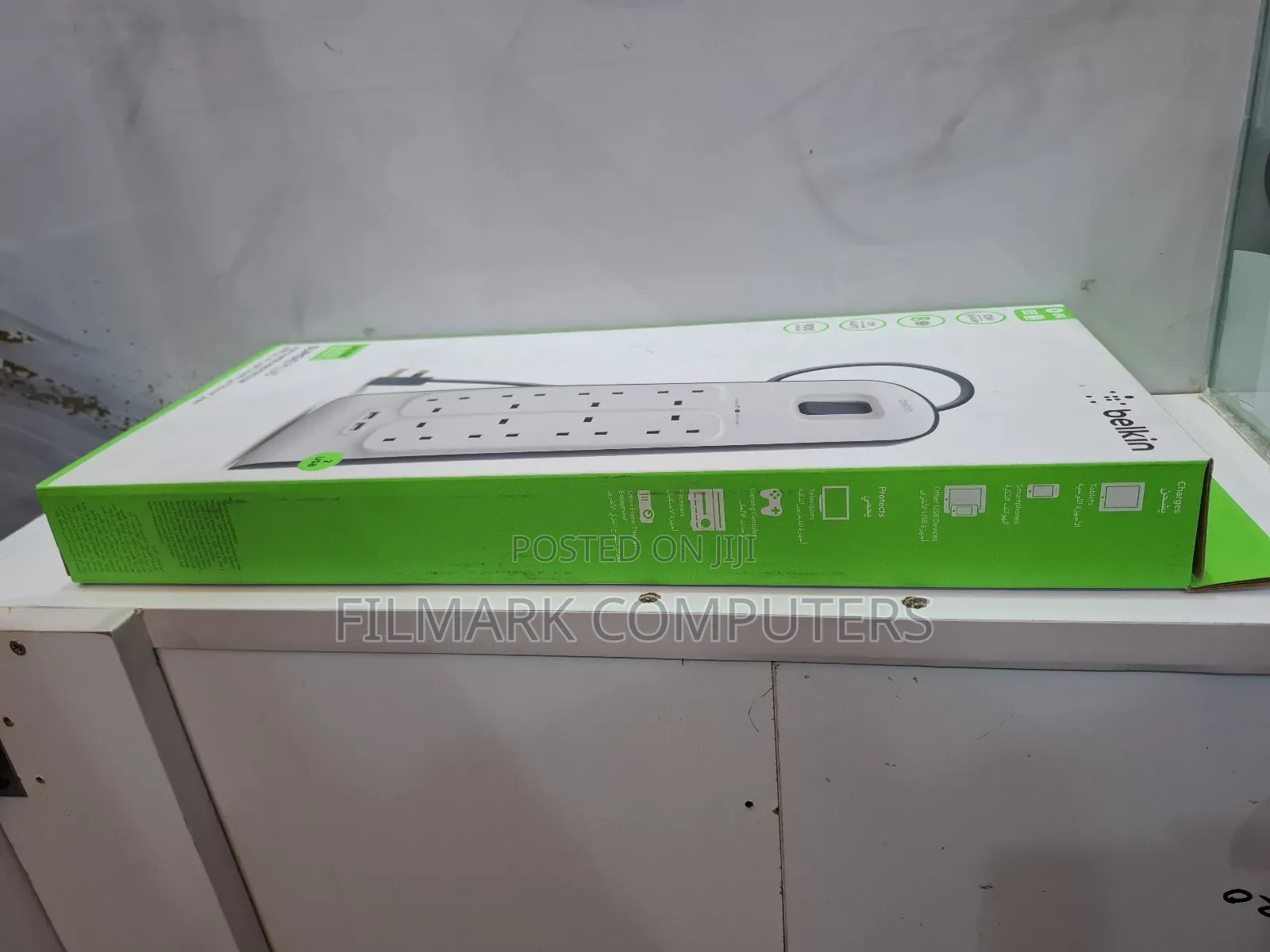Belkin Surgeplus 8 Way Extension With Dual Usb Outputs