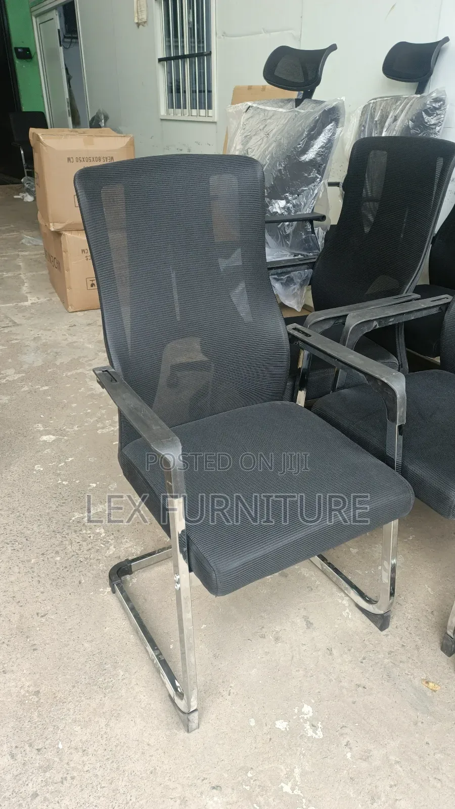 Silver Frame Office Chair