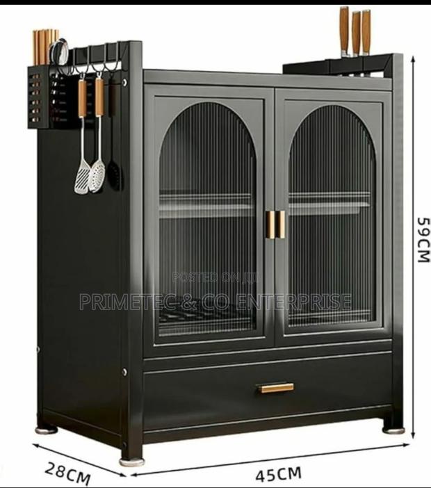 Minimalist Kitchen Countertop Dish Rack With Drawers - thumbnail 2