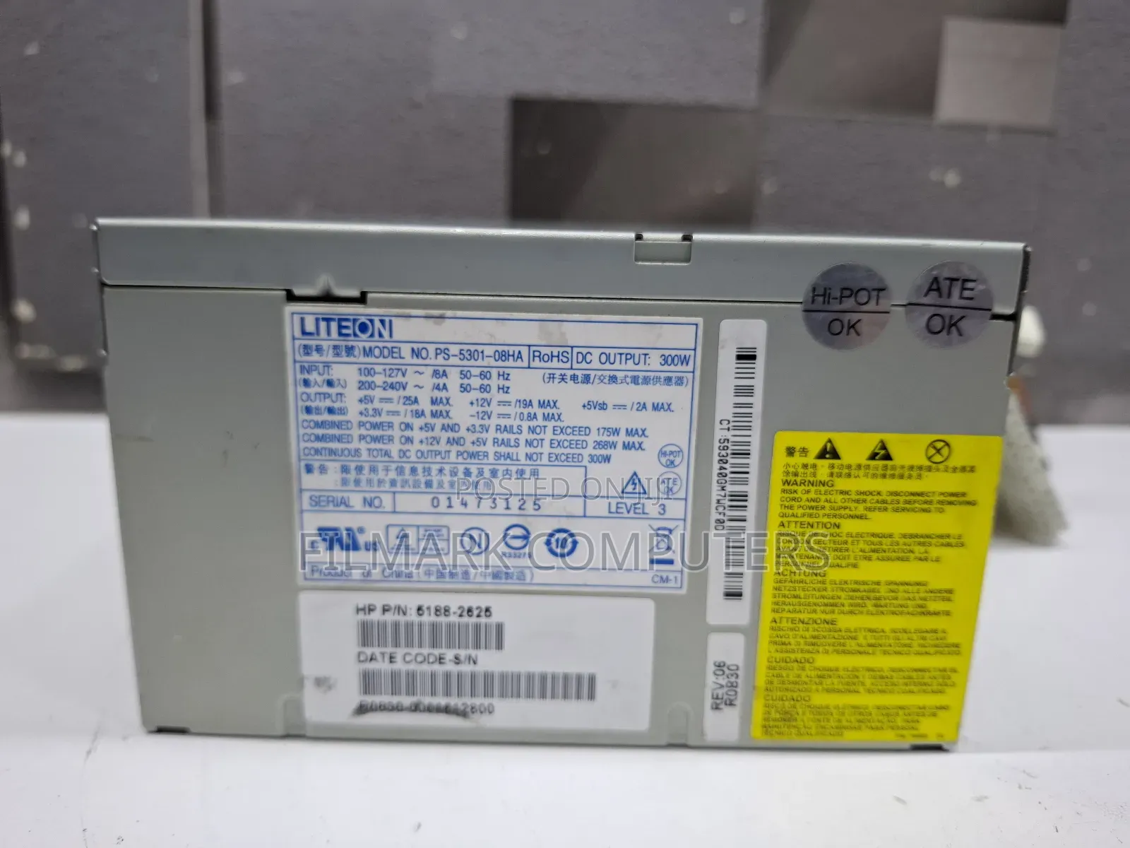 Hp Pavilion 5188-2625 Liteon Ps-5301-08ha 300w Power Supply