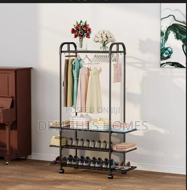 Clothing Rack With Wheels-Tt - main view