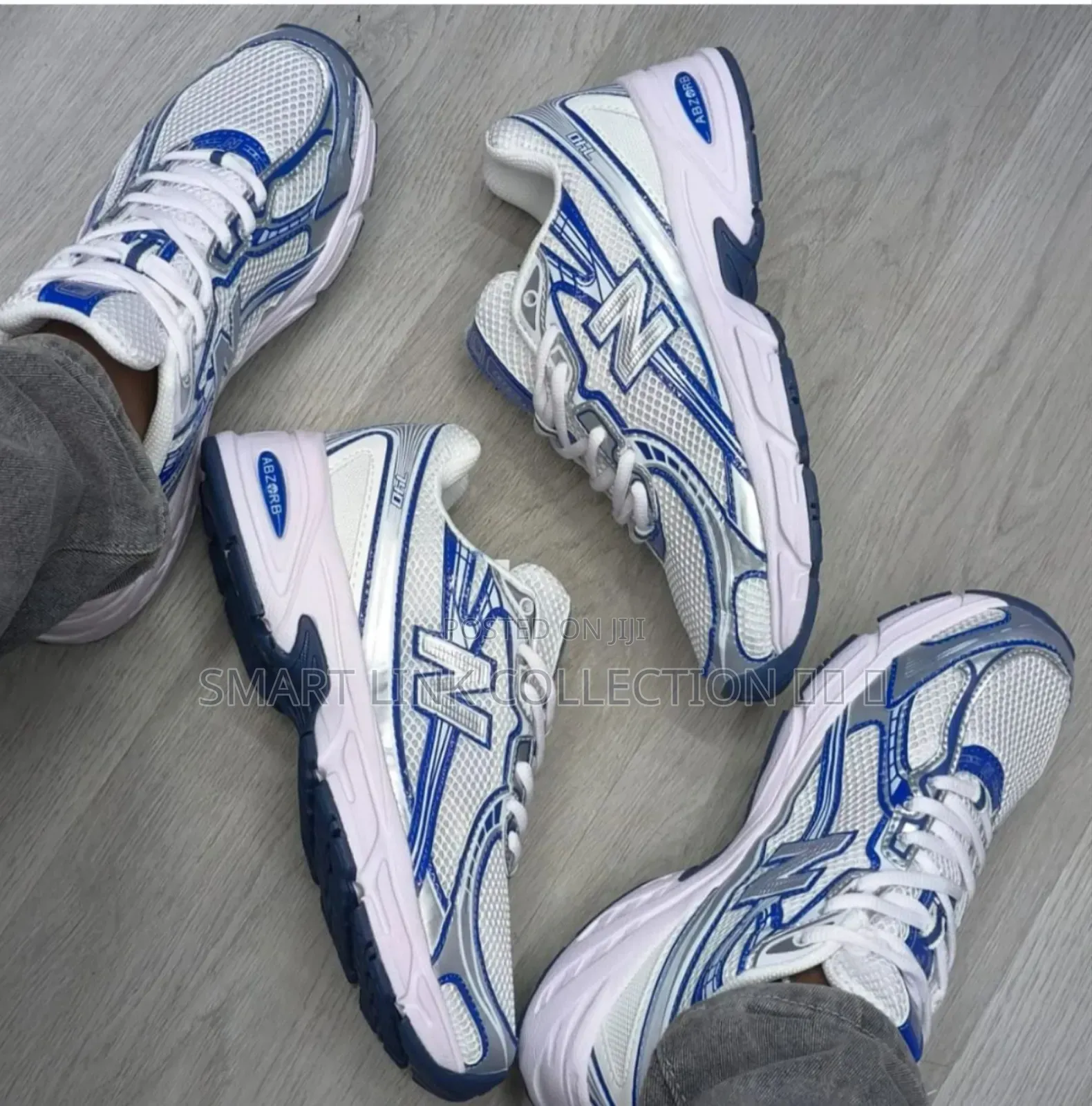 New Balance 740 White Green and Blue