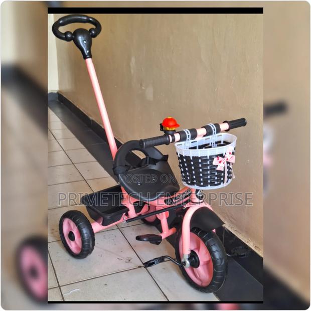 Try Cycle With Push Handles Pink - main view