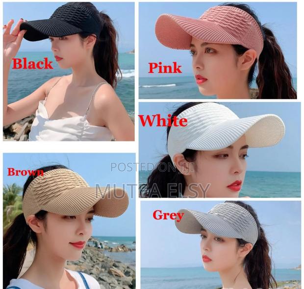Black,White,Grey,Pink Beige Women Ant Uv Sun Hats