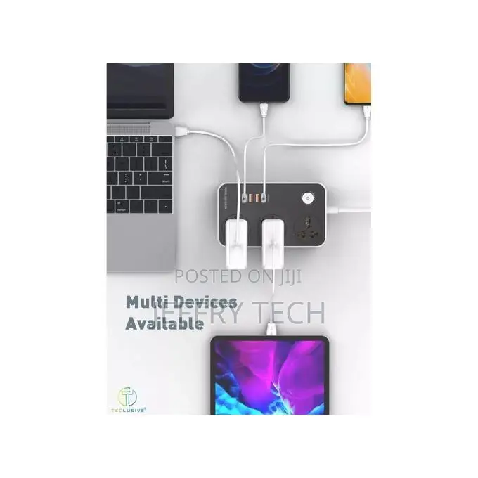 Ldnio 6-Port Usb 3-Port Ac Intelligent Surge Power Socket