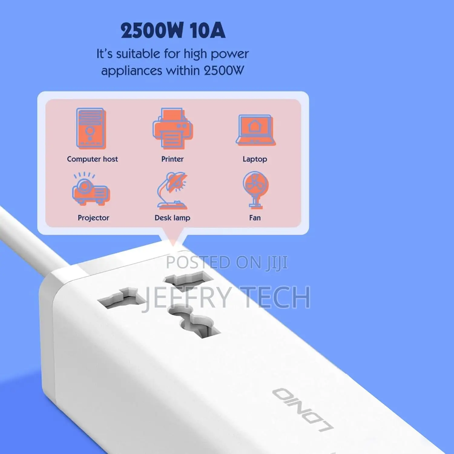 Ldnio Power Strip With 1 Ac Socket, 2x Usb, 2x Usb-C Sc1418,