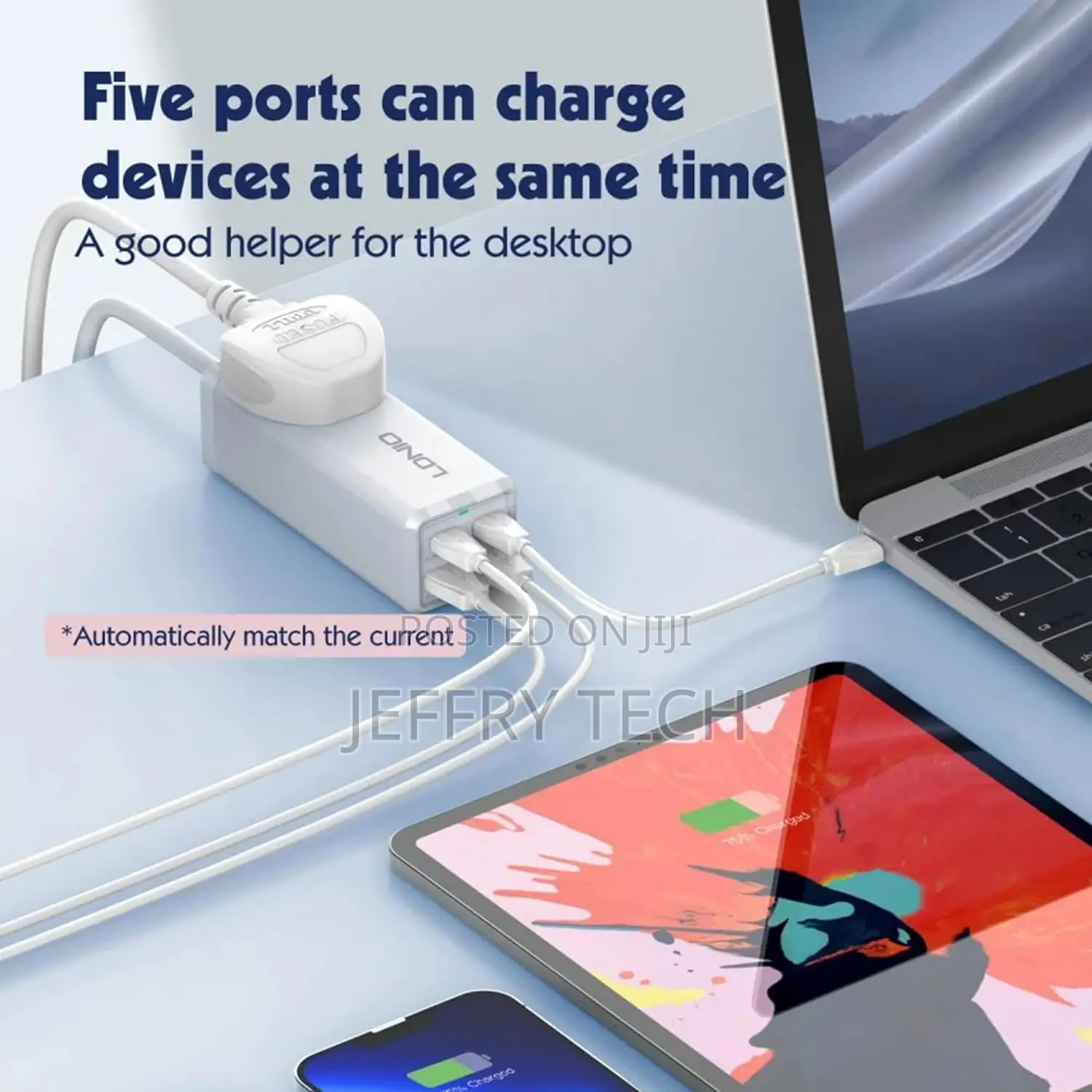 Ldnio Power Strip With 1 Ac Socket, 2x Usb, 2x Usb-C Sc1418,