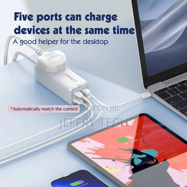 Ldnio Power Strip With 1 Ac Socket, 2x Usb, 2x Usb-C Sc1418, - thumbnail 3