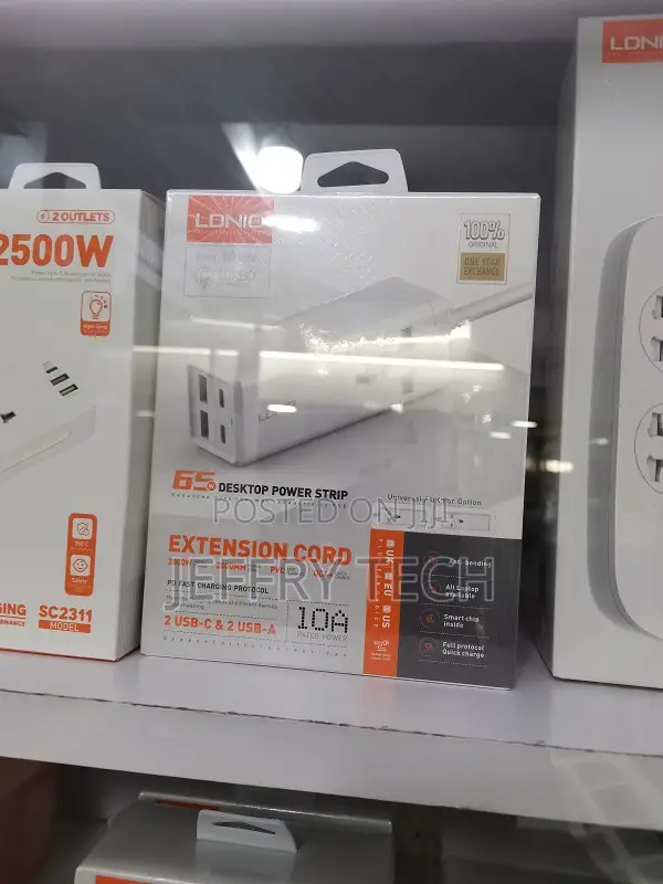 Ldnio Power Strip With 1 Ac Socket, 2x Usb, 2x Usb-C Sc1418,
