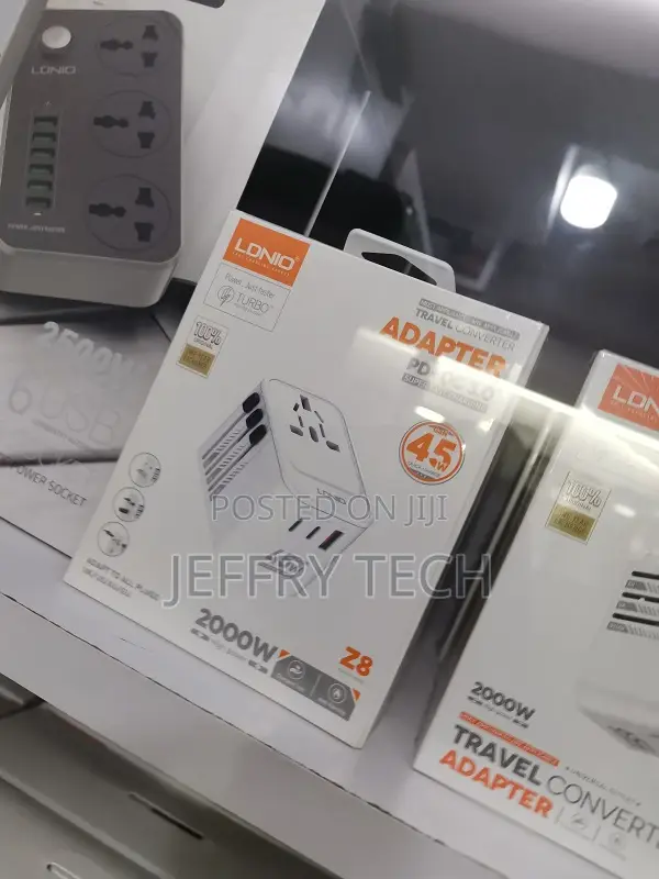 Ldnio Z8 3usb Ports 45w Gan Travel Adapter