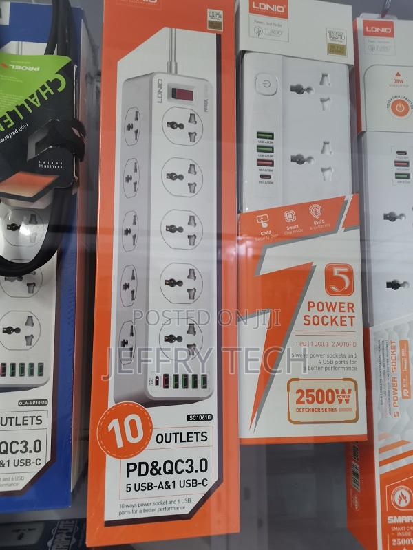 Ldnio Power Extension 10 Outlets Pd Qc3.0 5 Usb-a 1 Usb- - main view