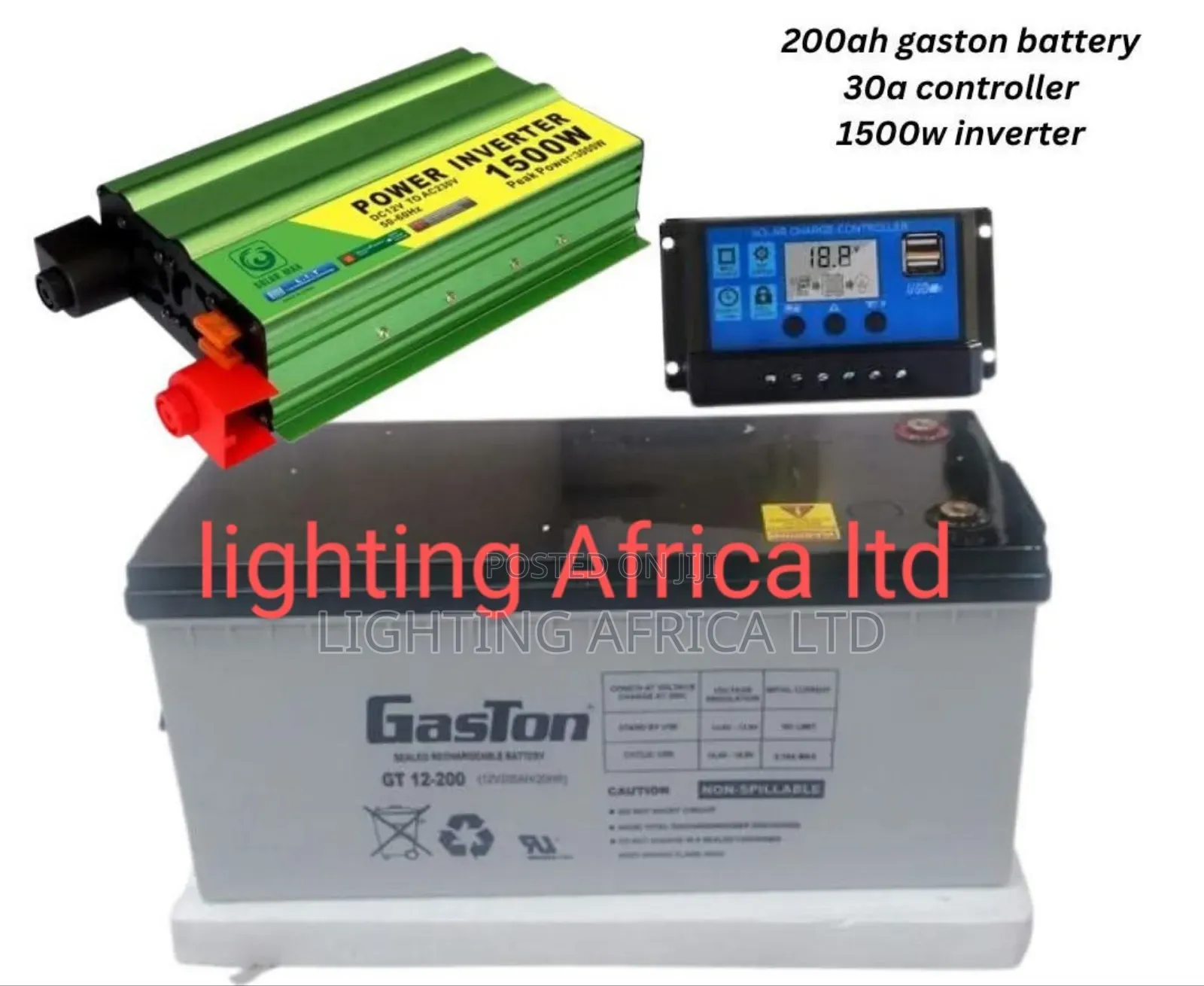 Gaston 200ah - 1500w Power Inverter - 30a Controller