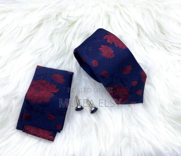 Black, Navyblue Grey Vintage Executive Tie Sets - main view