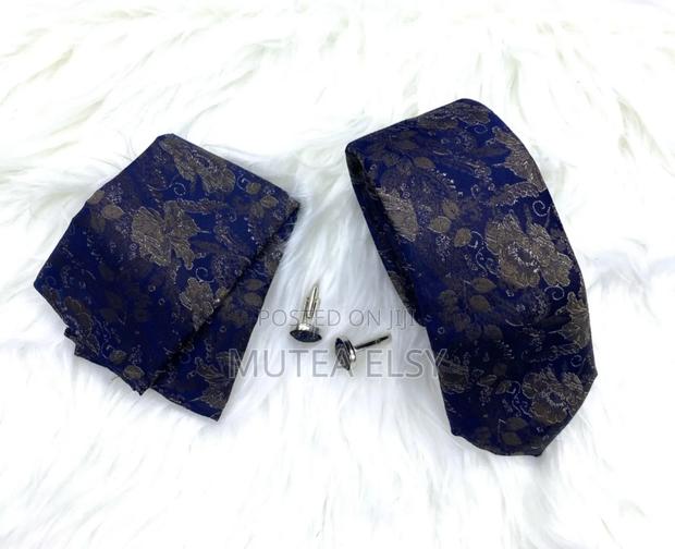Black, Navyblue Grey Vintage Executive Tie Sets - thumbnail 5