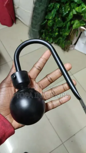 Black Metallic Wall Curtain Holders