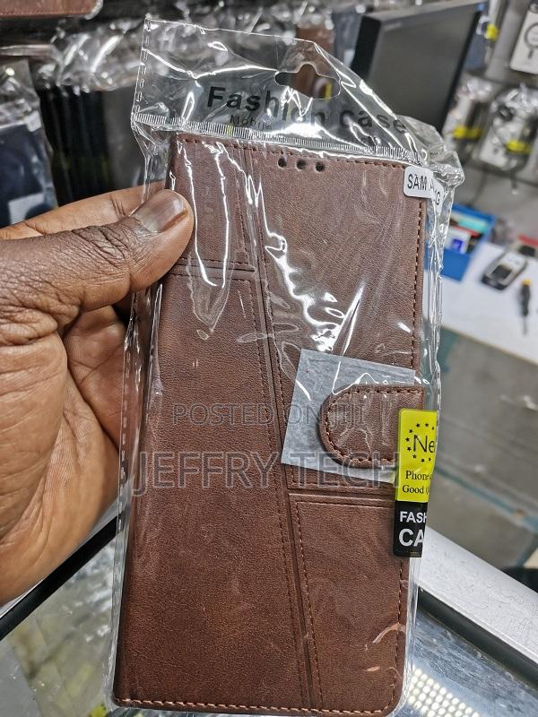 Flip Phone Case for Samsung A12, Brown, New (Box Opened) - main view