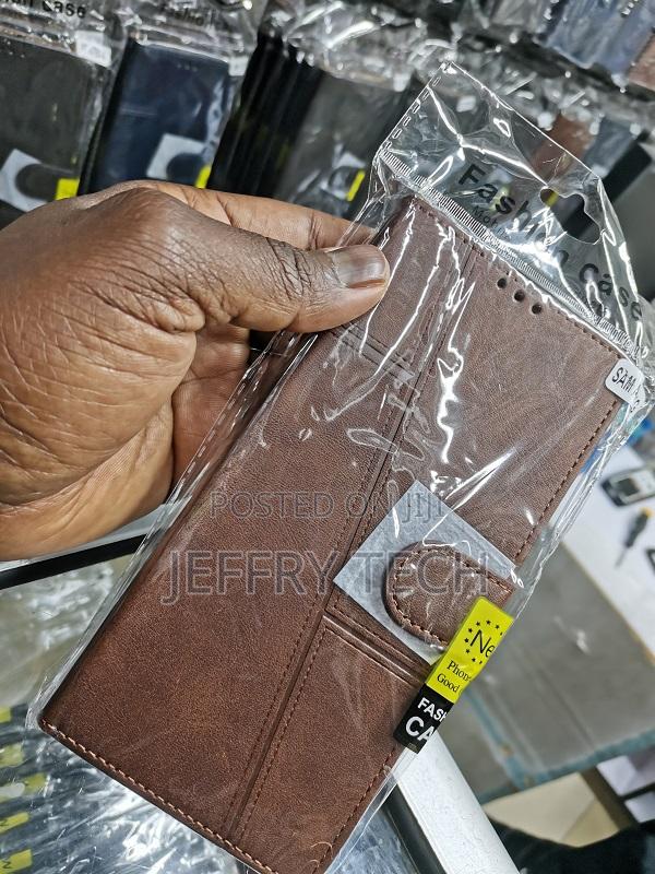 Flip Phone Case for Samsung A12, Brown, New (Box Opened) - thumbnail 2