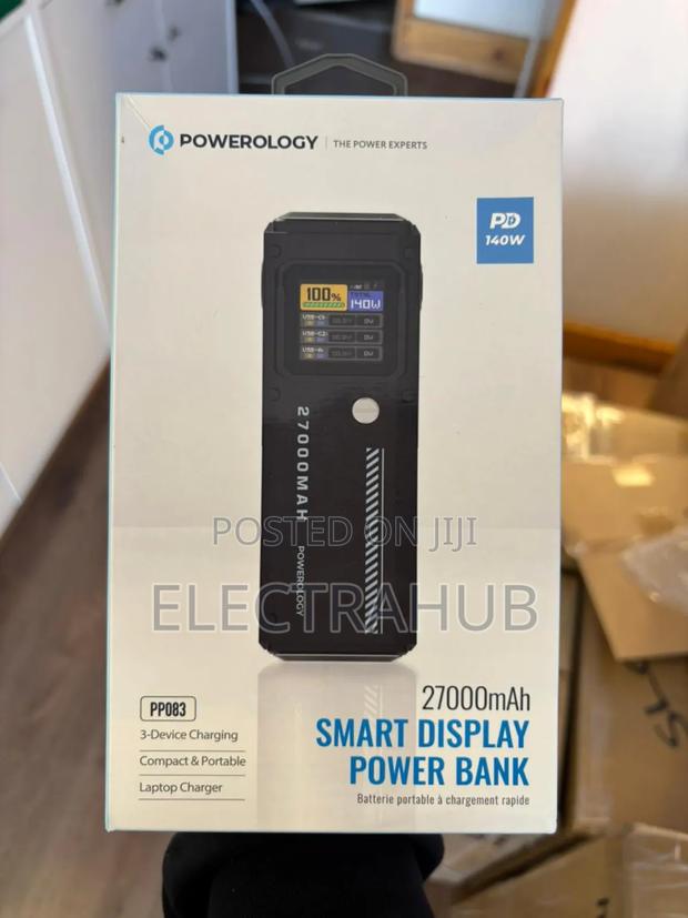 Powerology 140w 27000mah Smart Display Power Bank