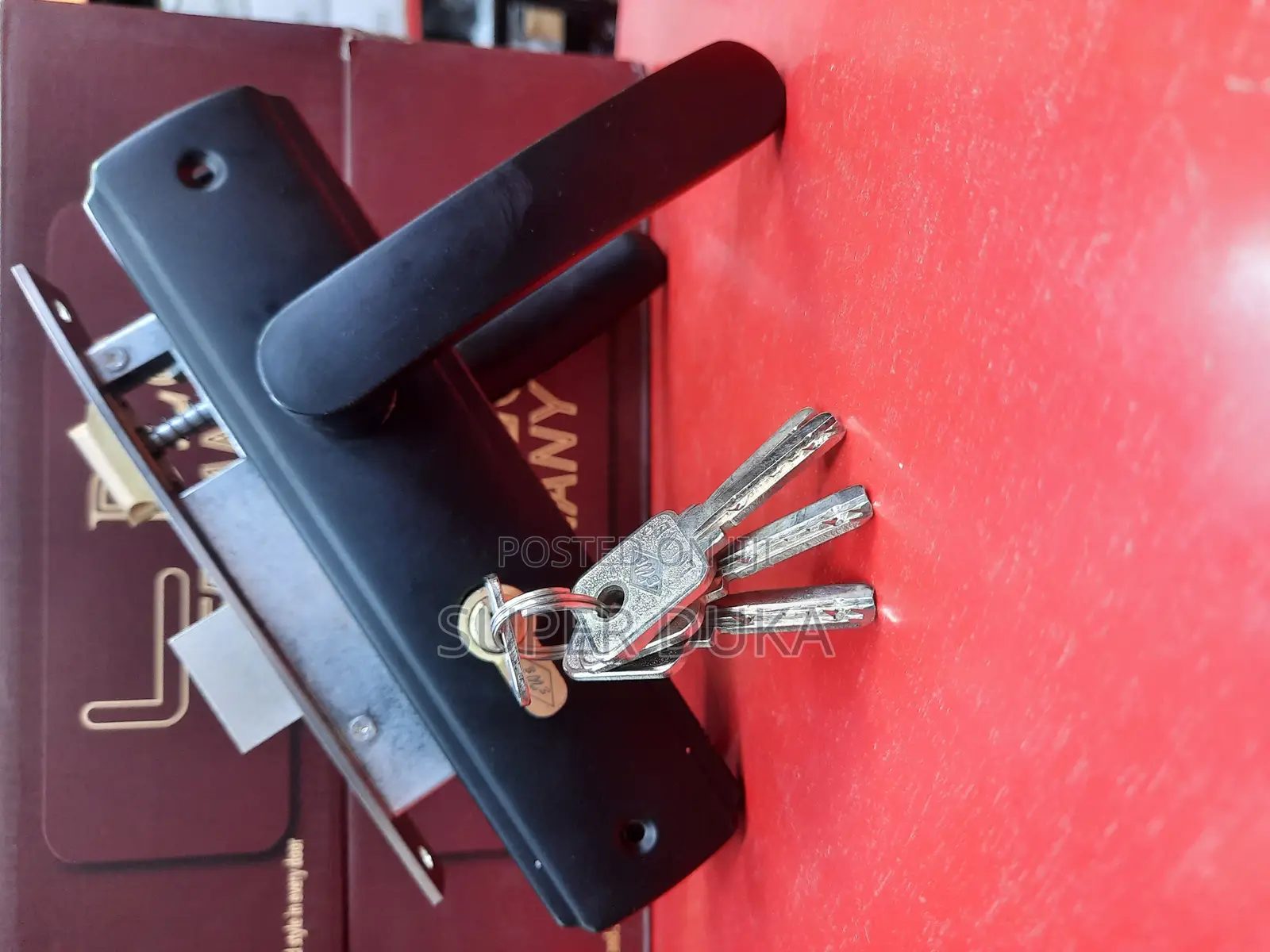 Heavy Duty Door Lock. Black Ever Lowie Full Set.