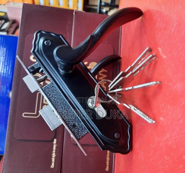 Black Quality Door Lock Set.Rust Free GJS - main view